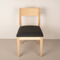 Maple chair finished in Pure D with a Charcoal fabric seat