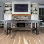 rustic farmhouse table in smoke finish 42