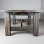 end profile of a rustic maple table 42