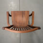 overhead view of a high back dining chair with arms in Walnut