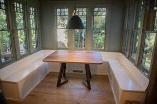 Custom Walnut pedestal table for Bob