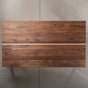 overhead view of custom walnut ping pong table 
