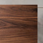 corner detail of a custom walnut ping pong table 