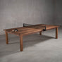 custom walnut ping pong table with net and paddles 