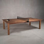 custom walnut ping pong table with net and paddles 