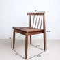 Walnut chair with dimensions 