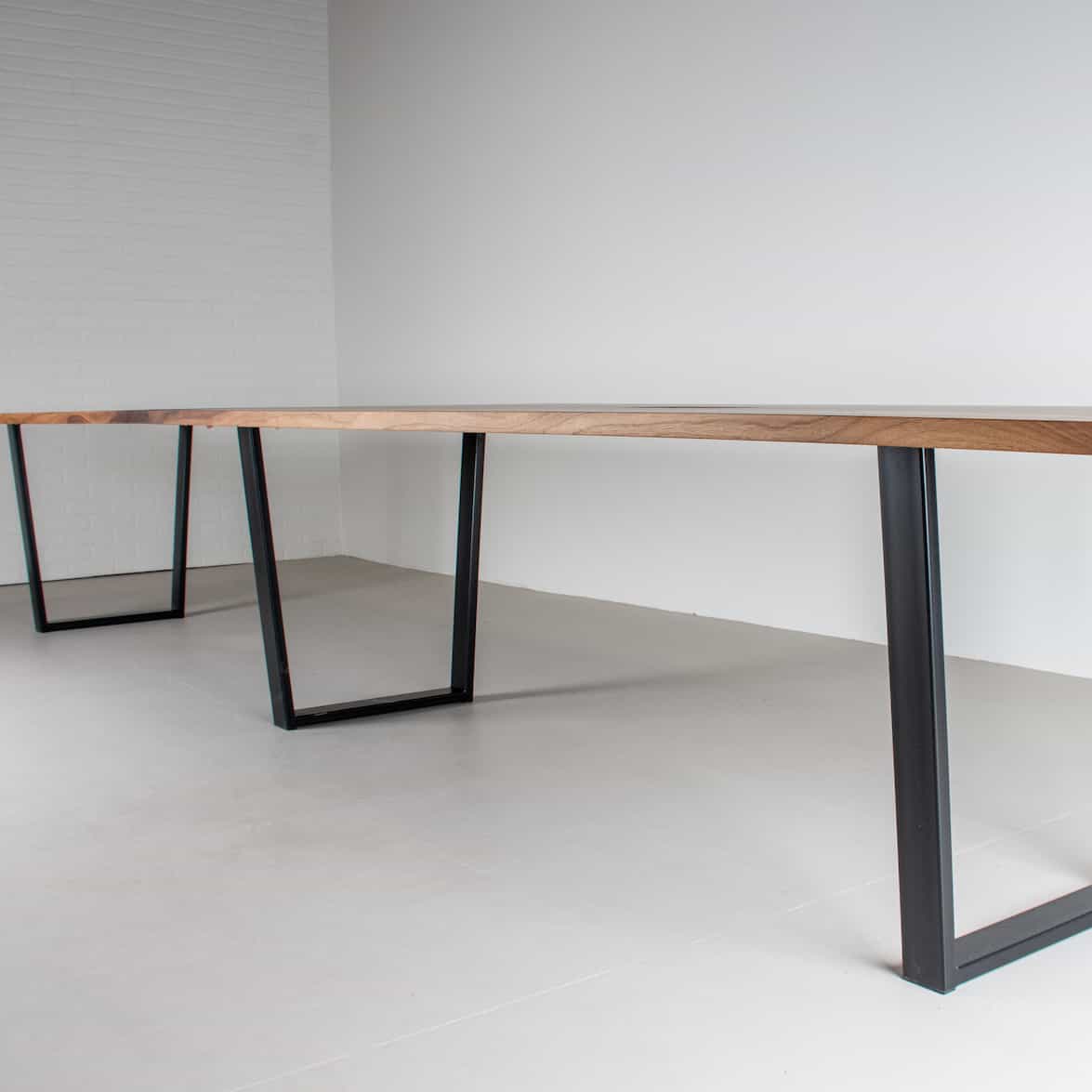 long walnut conference table