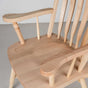 modern farmhouse dining chair with arms in maple finished in Pure D