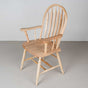 modern farmhouse dining chair with arms in maple finished in Pure D