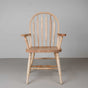 modern farmhouse dining chair with arms in maple finished in Pure D