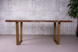 Jasper Live Edge Dining Table on Steel Atlin Legs