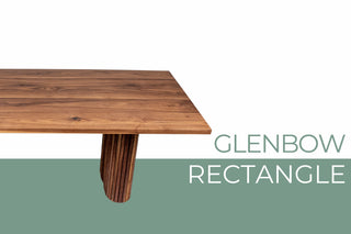 Glenbow Wood Rectangle Dining Table on Pillar Legs