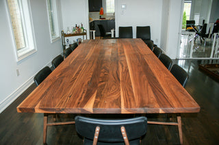 black walnut dining table