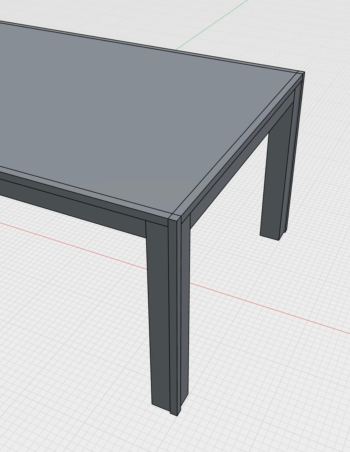 Custom Walnut Parsons table for Studio-Ore