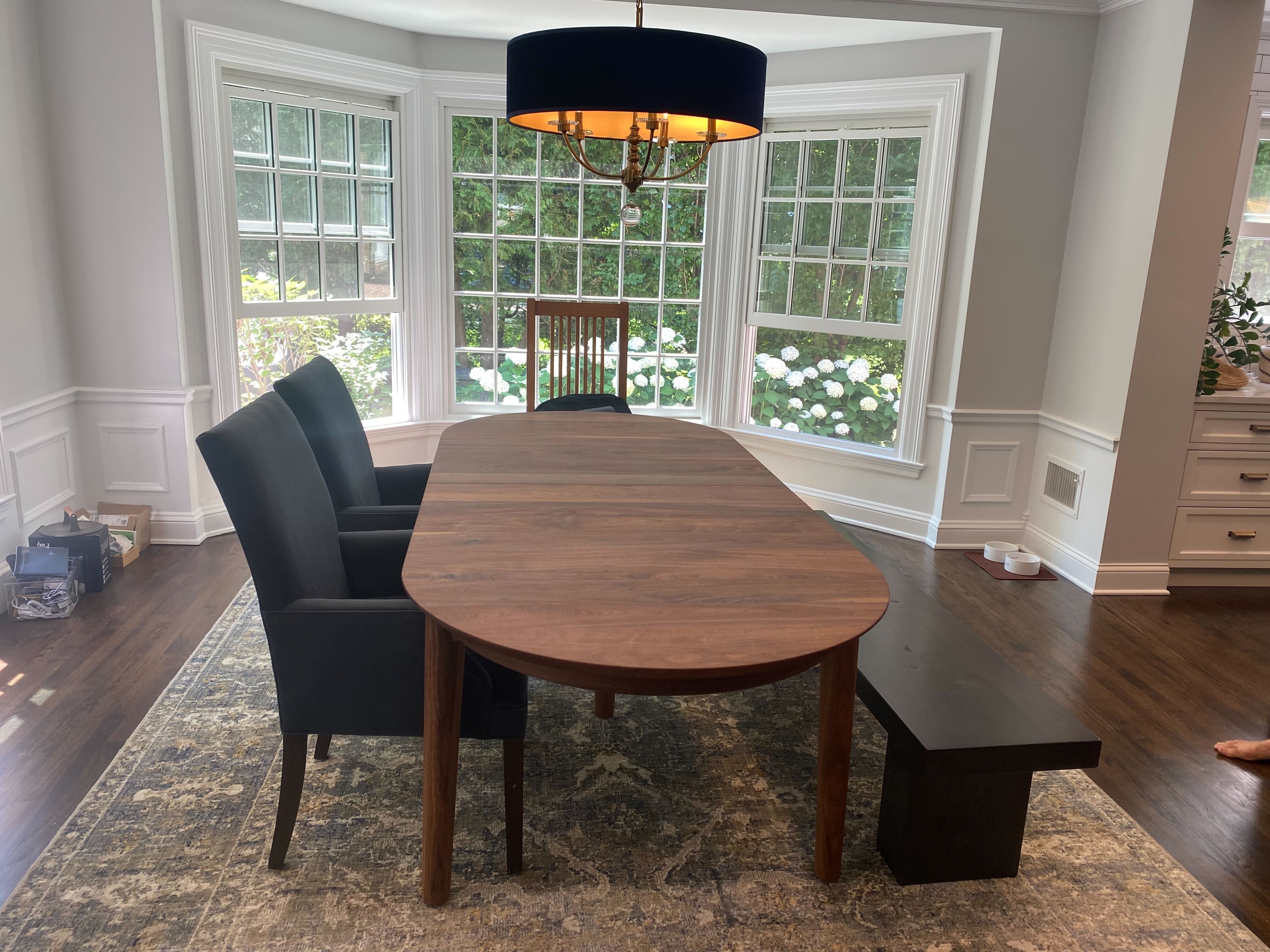 Custom Walnut Pinette Extension table for Jidana