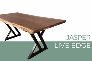 Jasper Live Edge Table on Steel Zionz Legs