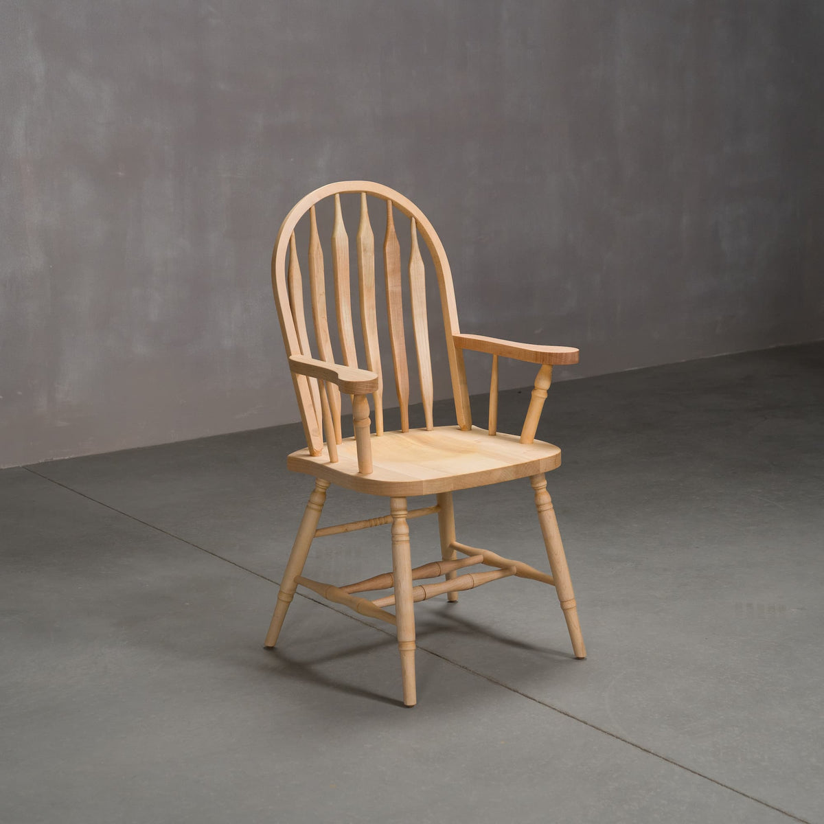 hoop back dining chair with arms made of Maple with a Pure D finish