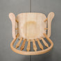 overhead view of a hoop back dining chair with arms made of Maple with a Pure D finish