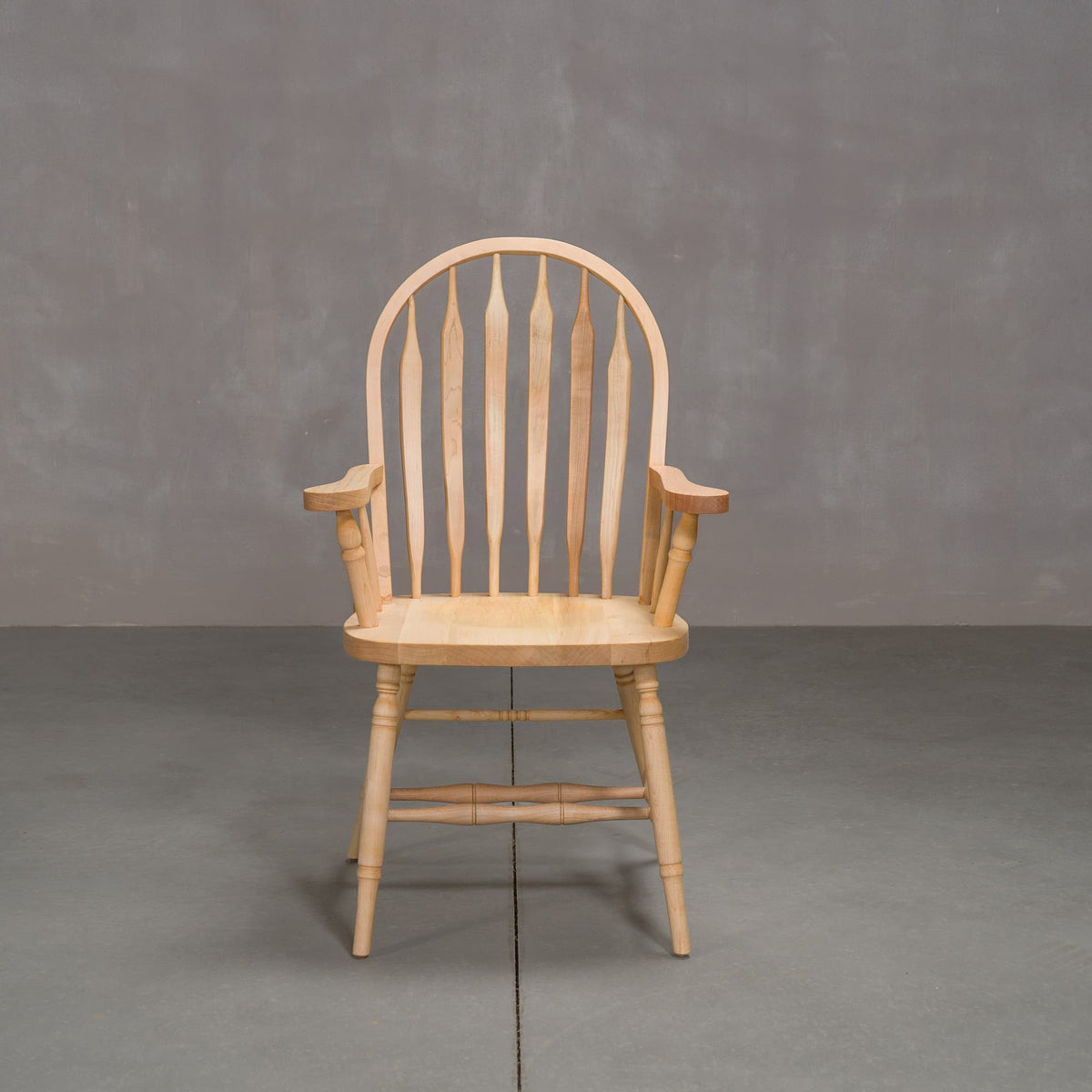 hoop back dining chair with arms made of Maple with a Pure D finish