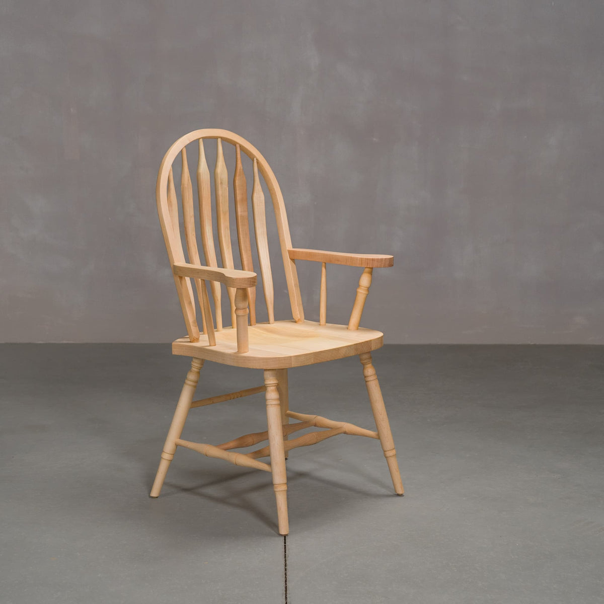 hoop back dining chair with arms made of Maple with a Pure D finish