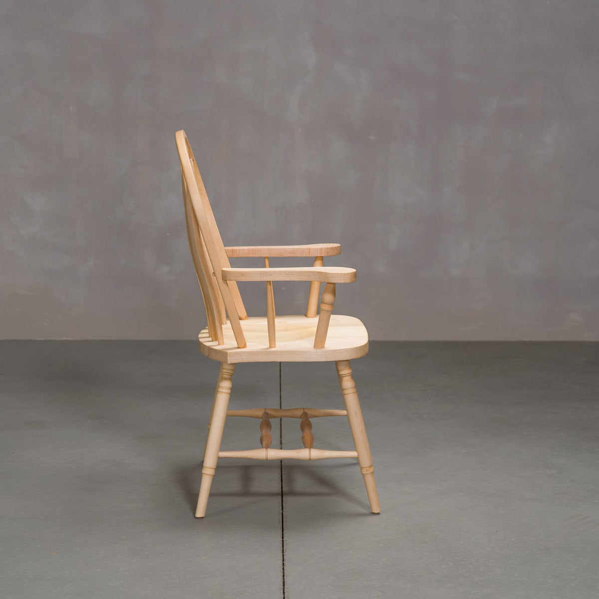 hoop back dining chair with arms made of Maple with a Pure D finish