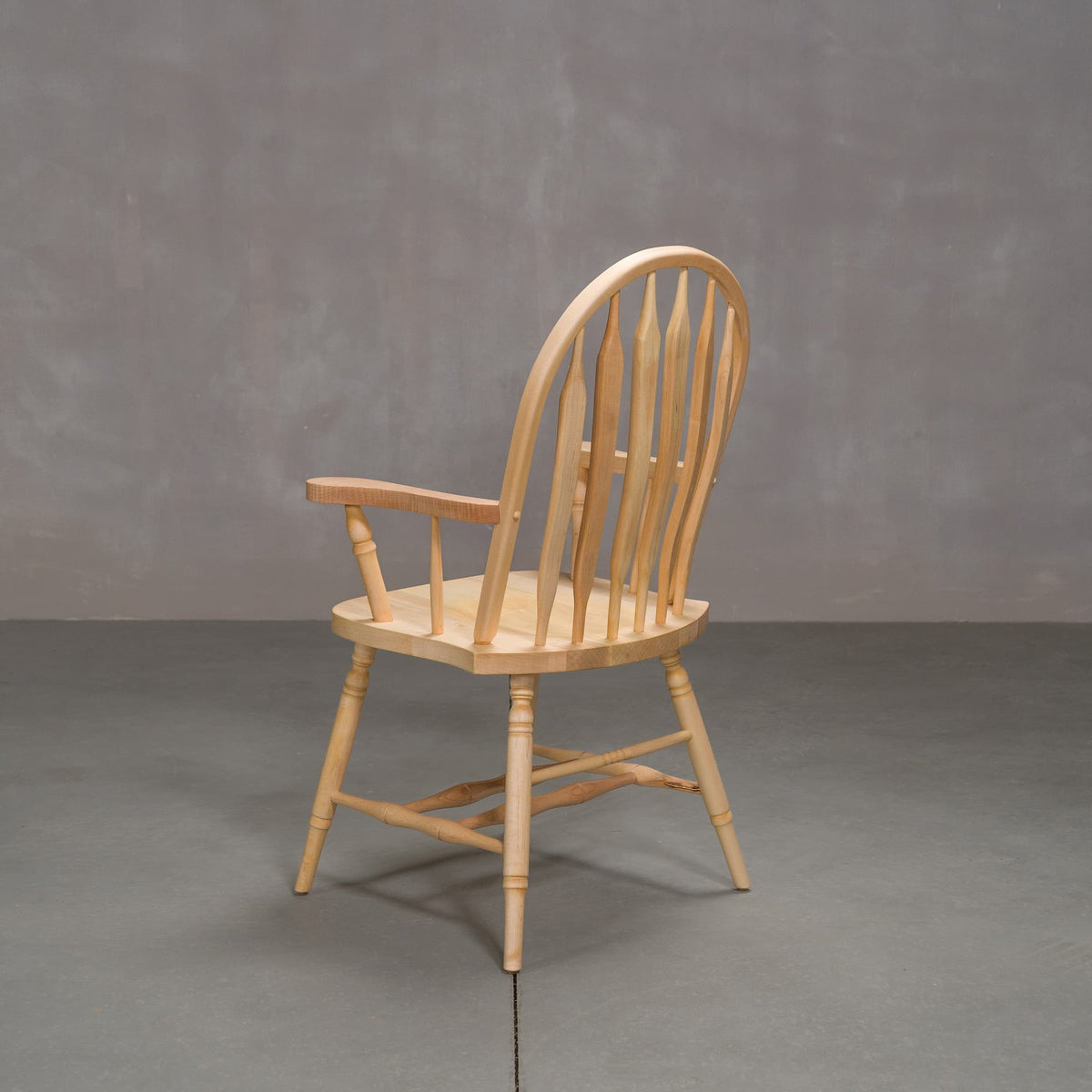 hoop back dining chair with arms made of Maple with a Pure D finish