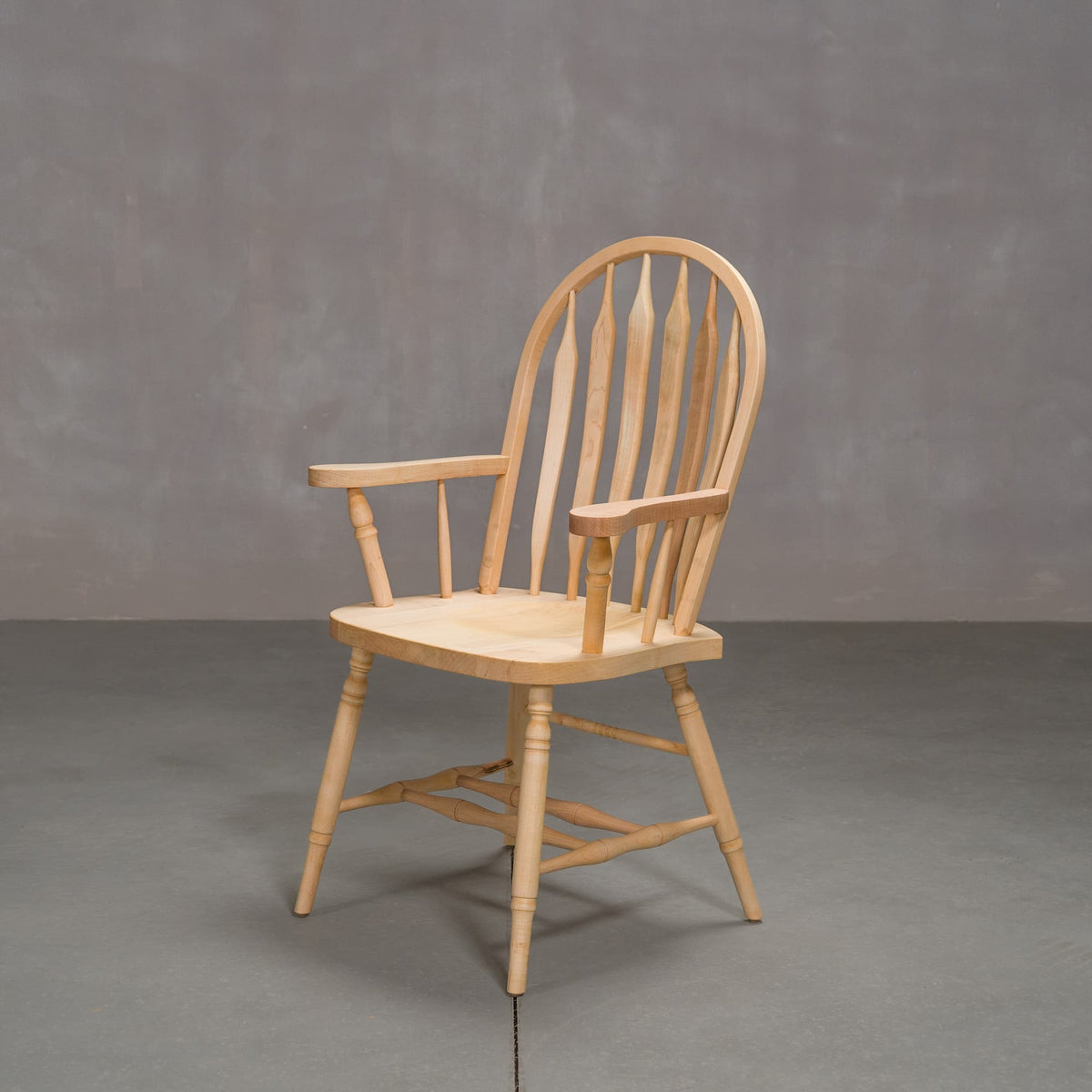 hoop back dining chair with arms made of Maple with a Pure D finish