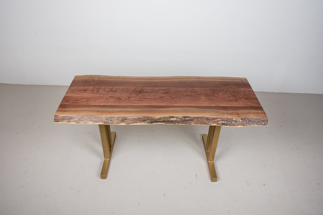 Jasper Live Edge Dining Room Table on Steel Tuttle Legs
