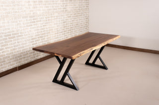 Jasper Live Edge Table on Steel Zionz Legs