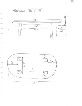 Custom Oak table for Mark and Amber