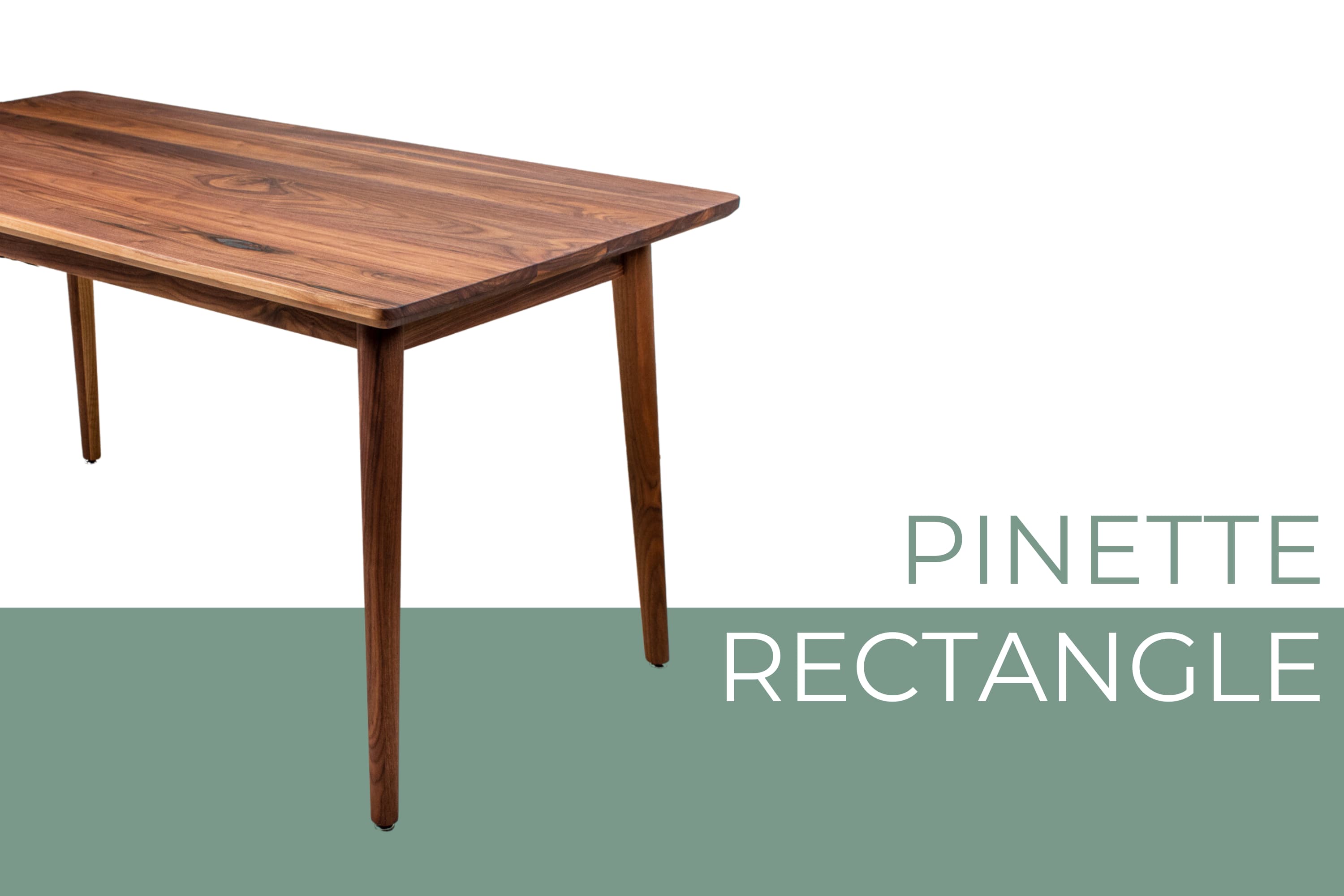 Pinette Mid Century Wood Parsons Table