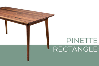 Pinette Mid Century Wood Parsons Table