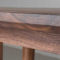 corner detail of the Fraser edge on a midcentury extendable table