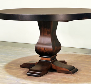 Custom Walnut pedestal table for Bob