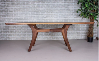 Custom Walnut table and bench for Cathy