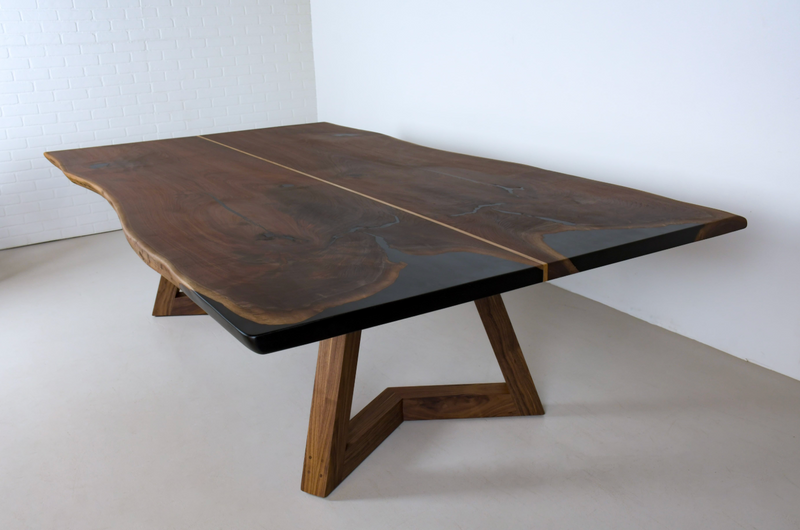 Live edge walnut ping pong table