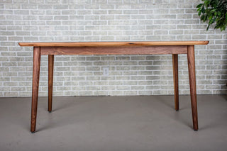 Pinette Mid Century Wood Parsons Table