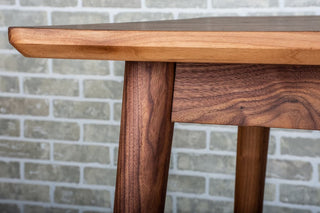 Pinette Mid Century Wood Parsons Table