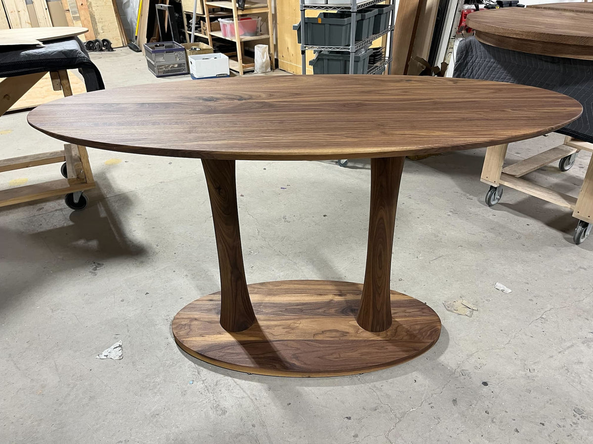 Custom Walnut Jarvis Ellipse for Quiet House Interior Design