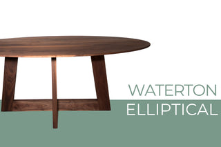 Waterton Mid Century Elliptical Oval Dining Table