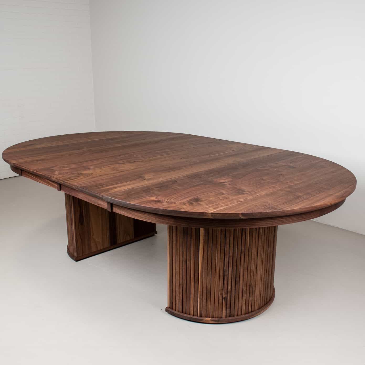 Extendable Pedestal Table Round Wood Table Loewen Design