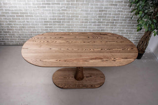 ash oval pedestal kitchen table