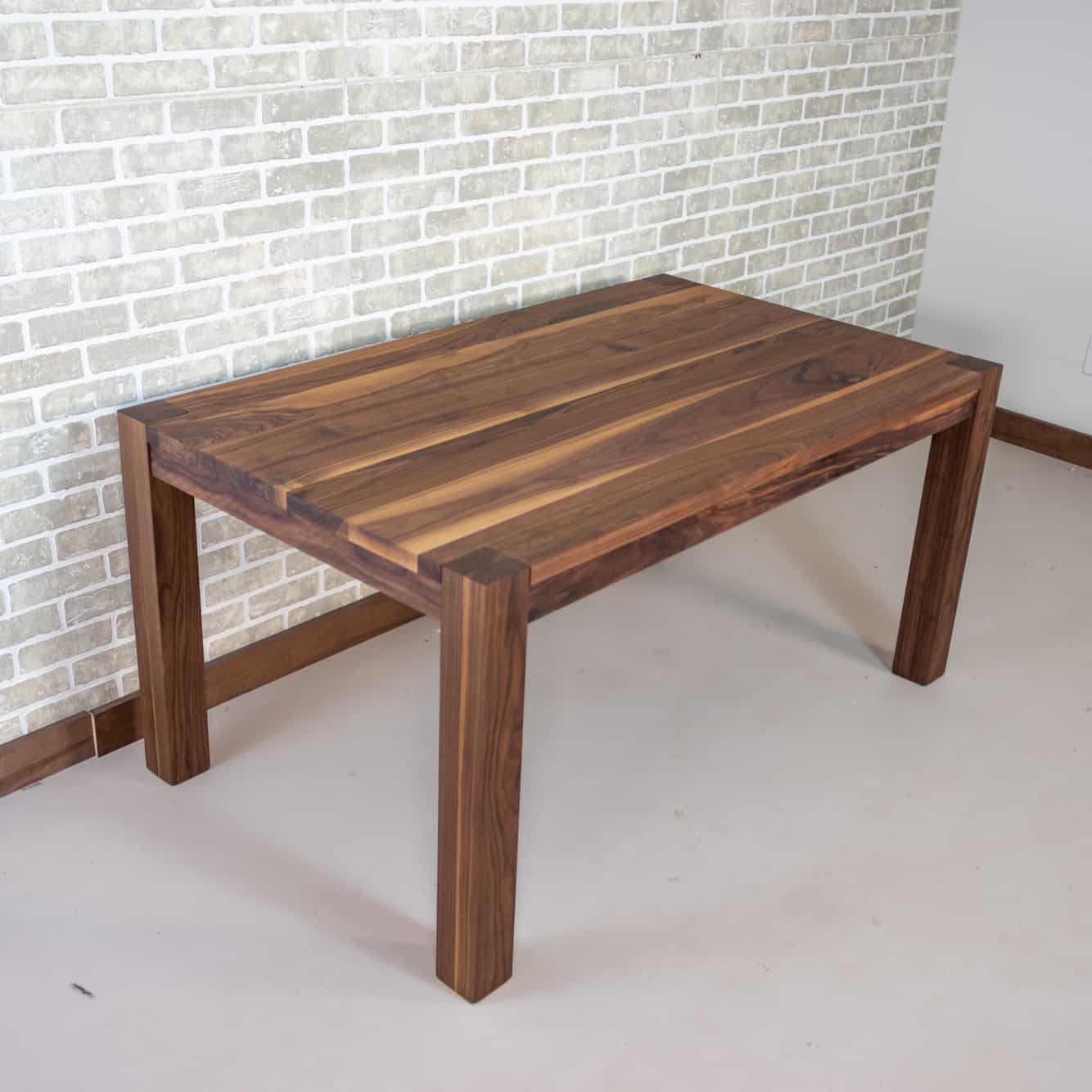 modern walnut parsons table