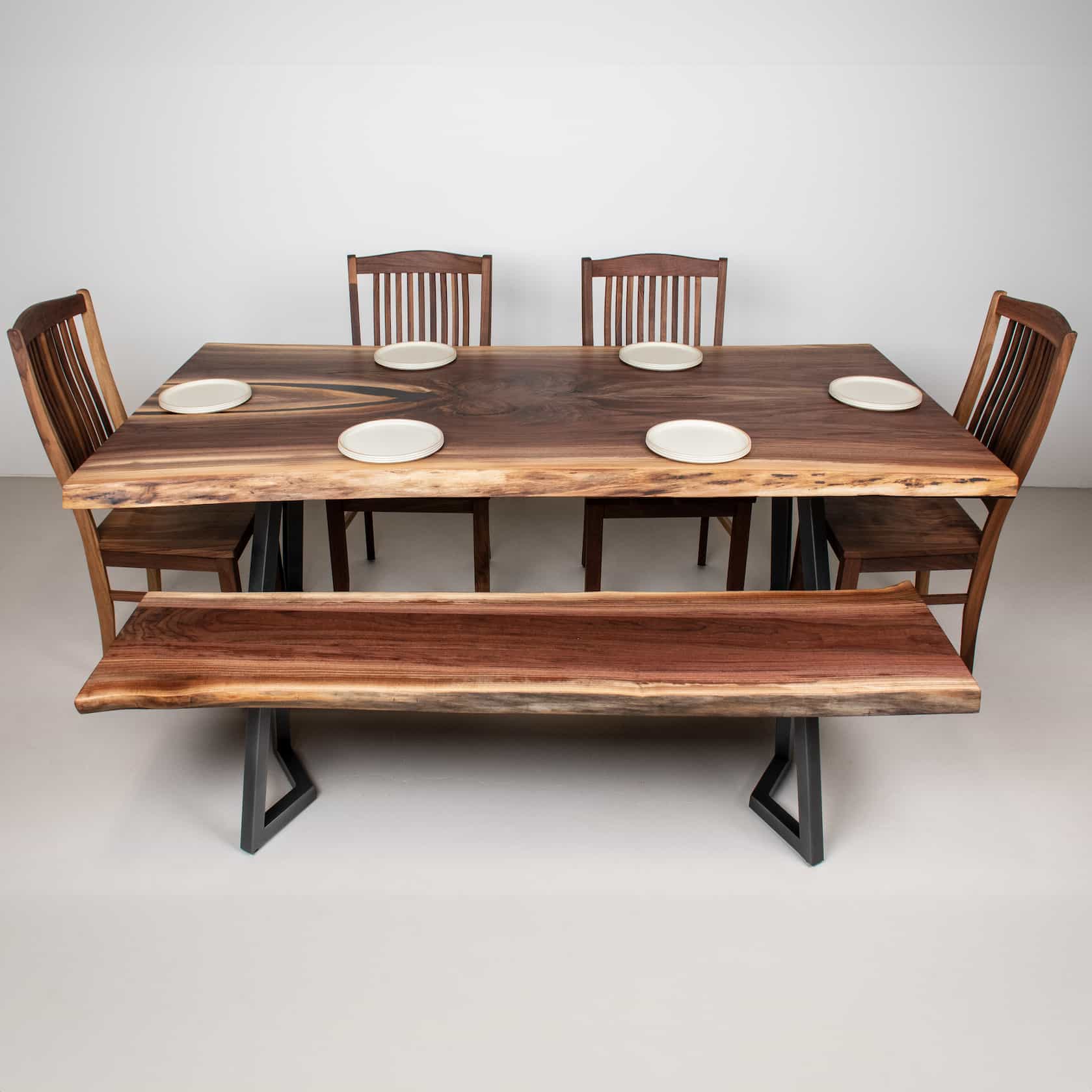 Farmhouse Tables Live Edge Dining Table Seats Live Edge Walnut