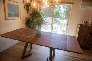walnut end extension table