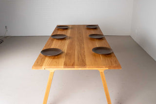custom midcentury modern oak table