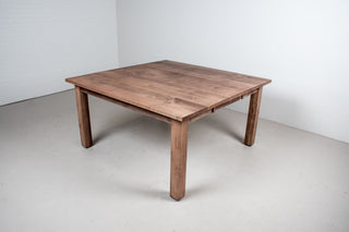 expandable maple parsons table with coconut finish