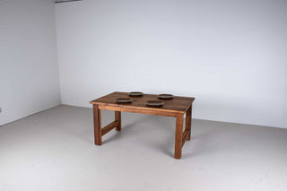 extendable modern farmhouse table on H leg parsons base
