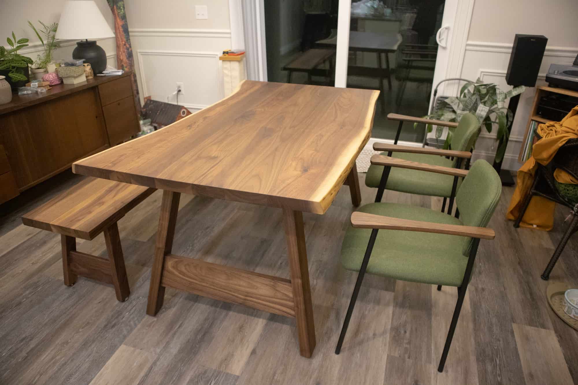 Live edge dining 2025 bench