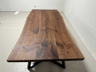 in stock live edge walnut table 40 x 90